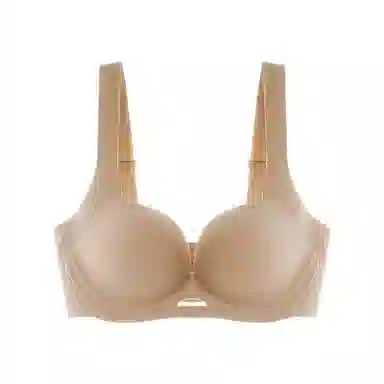 内在密码 大胸显小胸薄款无痕收副乳调整型文胸抗菌裆内裤内衣裤套装 女款