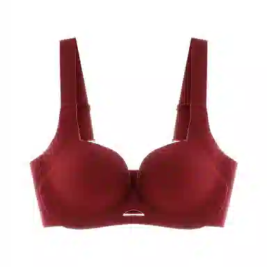 内在密码 大胸显小胸薄款无痕收副乳调整型文胸抗菌裆内裤内衣裤套装 女款