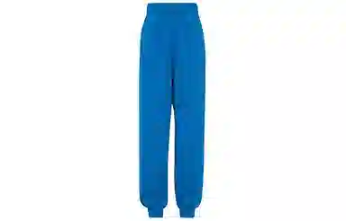 美洋 纯色简约系带针织休闲裤 女款 电光蓝