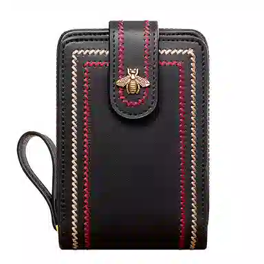 班亚奴 时尚精致小巧多卡位大容量证件包 牛皮 卡包 常规 女款 墨绿色/酒红色/黑色/孔雀蓝/棕色/古黄色