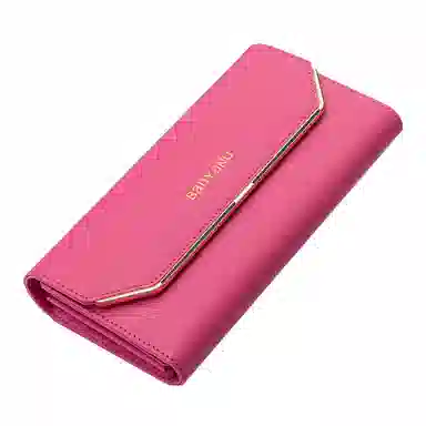 班亚奴 实用防盗刷时尚 多功能 牛皮 卡包钱包 女款 黑色/红色/粉色/玫红色/紫色/蓝色/金色/酒红色