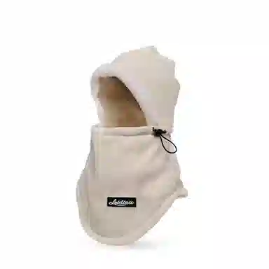 钓鱼熊 可戴头盔冬季围脖一体套头帽加绒骑行帽 棉 斗篷帽 男女同款情侣款