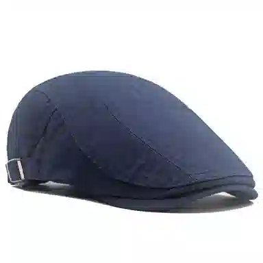 山一丸 英伦复古前进薄款报童单色遮阳 棉 贝雷帽 男款