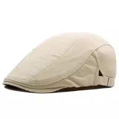 山一丸 英伦复古前进薄款报童单色遮阳 棉 贝雷帽 男款