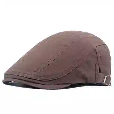 山一丸 英伦复古前进薄款报童单色遮阳 棉 贝雷帽 男款