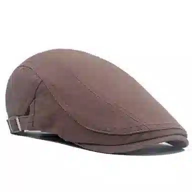 山一丸 英伦复古前进薄款报童单色遮阳 棉 贝雷帽 男款