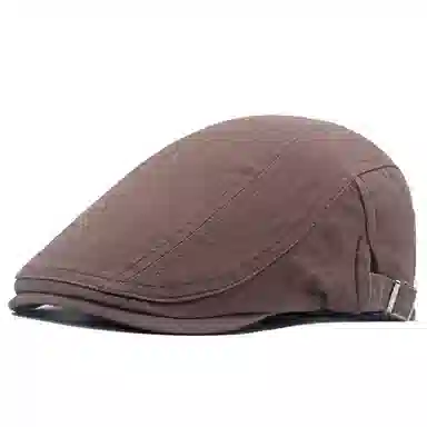 山一丸 英伦复古前进薄款报童单色遮阳 棉 贝雷帽 男款