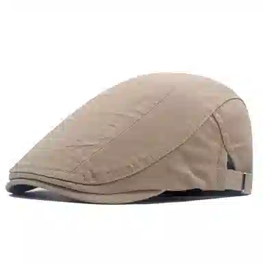 山一丸 英伦复古前进薄款报童单色遮阳 棉 贝雷帽 男款