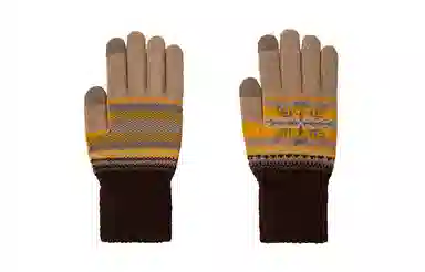 白卷 百搭保暖冬季针织雪花触屏骑车 手套 男女同款情侣款