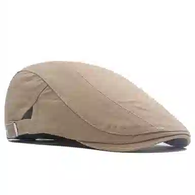 山一丸 英伦复古前进薄款报童单色遮阳 棉 贝雷帽 男款