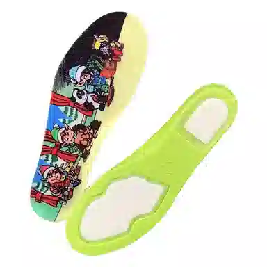 石一童 腰果花冰雪奇缘双气垫缓冲减震回弹吸汗篮球羽毛球运动 鞋垫 男女同款情侣款