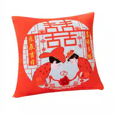 公主恋人 喜庆抱枕 靠枕靠垫 结婚摆件 玩偶周边