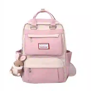 醇龙 初中少女卡通韩版高中学生三到五六年级小学生 尼龙 背包双肩包 常规 女款 绿色/蓝色/紫色/粉色/黑色