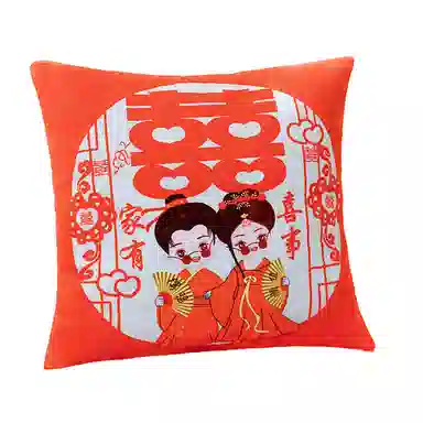 公主恋人 喜庆抱枕 靠枕靠垫 结婚摆件 玩偶周边