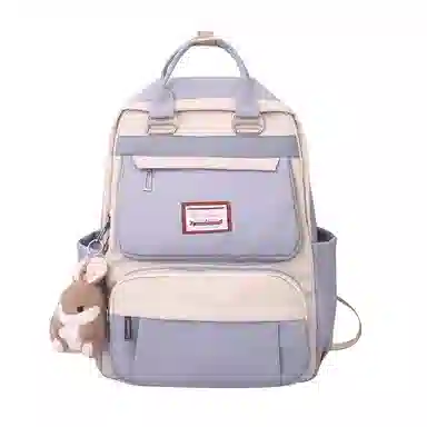 醇龙 初中少女卡通韩版高中学生三到五六年级小学生 尼龙 背包双肩包 常规 女款 绿色/蓝色/紫色/粉色/黑色