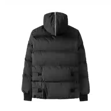 False Perception Big Zipper Down Jacket Black
