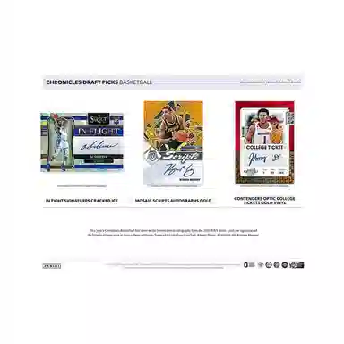 PANINI 2022 Chronicles Draft Picks Basketball Hobby Box