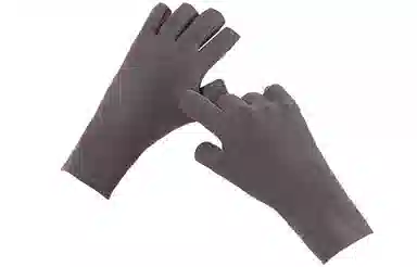 优幽兰 半指 半截漏指可触屏 加绒保暖 通勤开车办公 写字实用款 绒线手套 女款