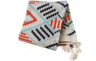 优幽兰 空调房办公室午睡毯子防风小众沙发盖毯针织围披两用旅行复古气质减龄穿搭 披肩 女款