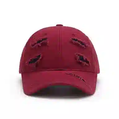 白卷 街头软顶户外休闲时尚嘻哈光板破洞 棉 棒球帽  男女同款情侣款