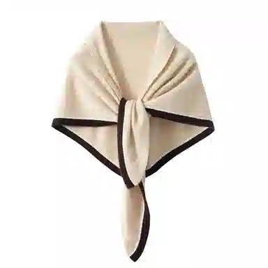 山一丸 针织三角巾 拼接拼色 披肩 女款