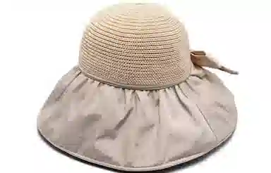 优幽兰 帽子 旅游户外韩版显脸小防晒大头围高级感小众学生黑胶防紫外线旅行爬山 聚酯纤维 渔夫帽 女款