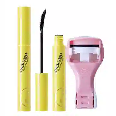 火烈鸟 马卡龙睫毛膏睫毛夹套装 纤长卷翘浓密纤细