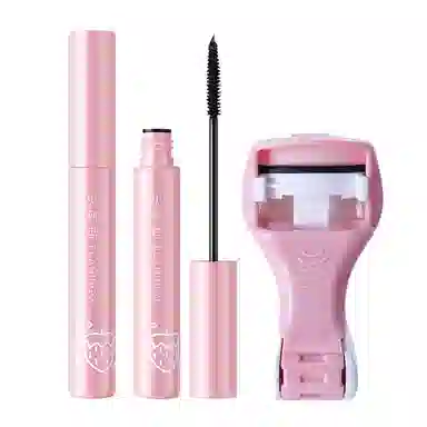 火烈鸟 马卡龙睫毛膏睫毛夹套装 纤长卷翘浓密纤细