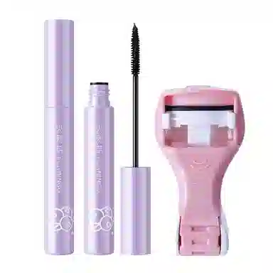 火烈鸟 马卡龙睫毛膏睫毛夹套装 纤长卷翘浓密纤细