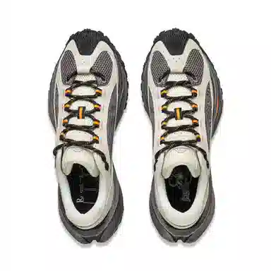 中国李宁 休闲舒适减震耐磨 低帮跑步鞋 男女同款 白灰