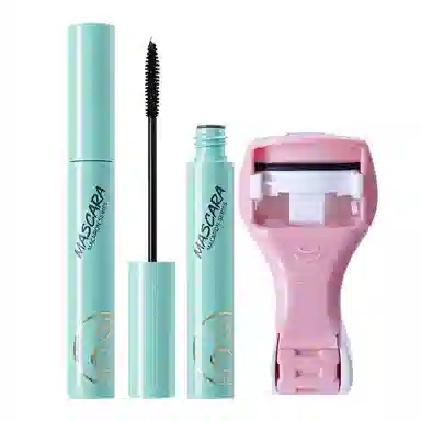 火烈鸟 马卡龙睫毛膏睫毛夹套装 纤长卷翘浓密纤细