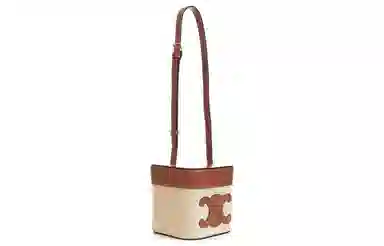 CELINE Triomphe Box Beige Brown