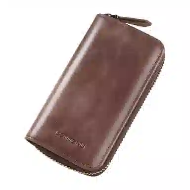 班亚奴 时尚真皮腰挂大容量多功能汽车收纳 牛皮 钱包卡包钥匙包 常规 男女同款情侣款 黑色/咖啡色/卡其色/酒红色/蓝色/杏黄色