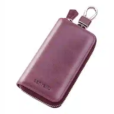 班亚奴 时尚真皮腰挂大容量多功能汽车收纳 牛皮 钱包卡包钥匙包 常规 男女同款情侣款 黑色/咖啡色/卡其色/酒红色/蓝色/杏黄色