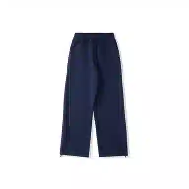 我是大卫 纯色简约基础款宽松休闲裤 男女同款 深蓝色