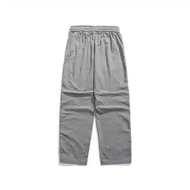 美式侧条纹织带褶皱宽松直筒运动降落伞兵休闲裤 男女同款