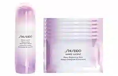 资生堂 光透耀白焕颜精华液面膜套装 保湿补水