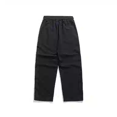 美式侧条纹织带褶皱宽松直筒运动降落伞兵休闲裤 男女同款