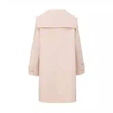 美特斯邦威 国潮宽松纯色翻领长袖大衣 女款