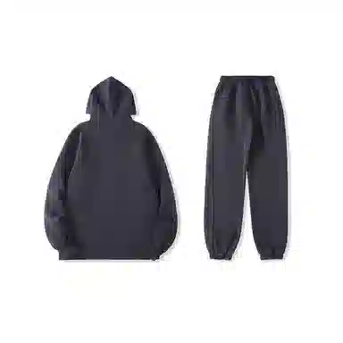 我是大卫 纯色连帽韩系宽松休闲卫衣套装 男女同款