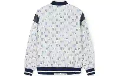 MLB Yankees Full Print Baseball Jacket Cream