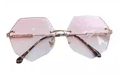 优幽兰 高级感大脸显小设计感无框街拍小众时髦开车驾驶 不规则形 太阳眼镜 女款