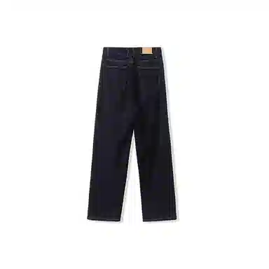 我是大卫 美式复古纯色直筒宽松休闲牛仔裤 男女同款 黑色