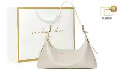 纳兰杜 小众腋下包女精致质感百搭通勤时尚软皮夏季女包 牛皮合成革 单肩包托特包 大号 女款 微月绿/子夜黑/奶昔白