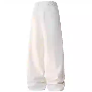 蜡笔小新 趣味卡通人物印花抽绳宽松直筒休闲裤 男女同款