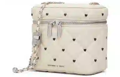 CHARLES&KEITH Heart Series PU Quilted Crossbody Bag Small