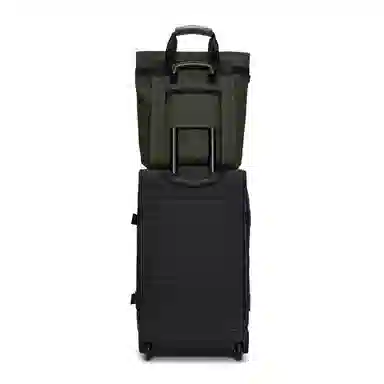 Rains Waterproof Tote 15 Inch Black/Green