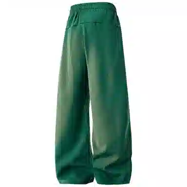 蜡笔小新 趣味卡通人物印花抽绳宽松直筒休闲裤 男女同款