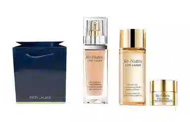 雅诗兰黛 白金粉底液三件套装 保湿滋润持久遮瑕