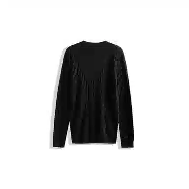 我是大卫 美式圆领纯色修身打底针织衫 男女同款